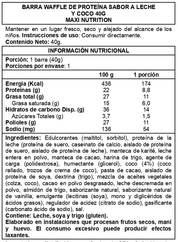 Barra de proteina Maxi Nutrition - Waffle Milk & Coconut (12 unidades)