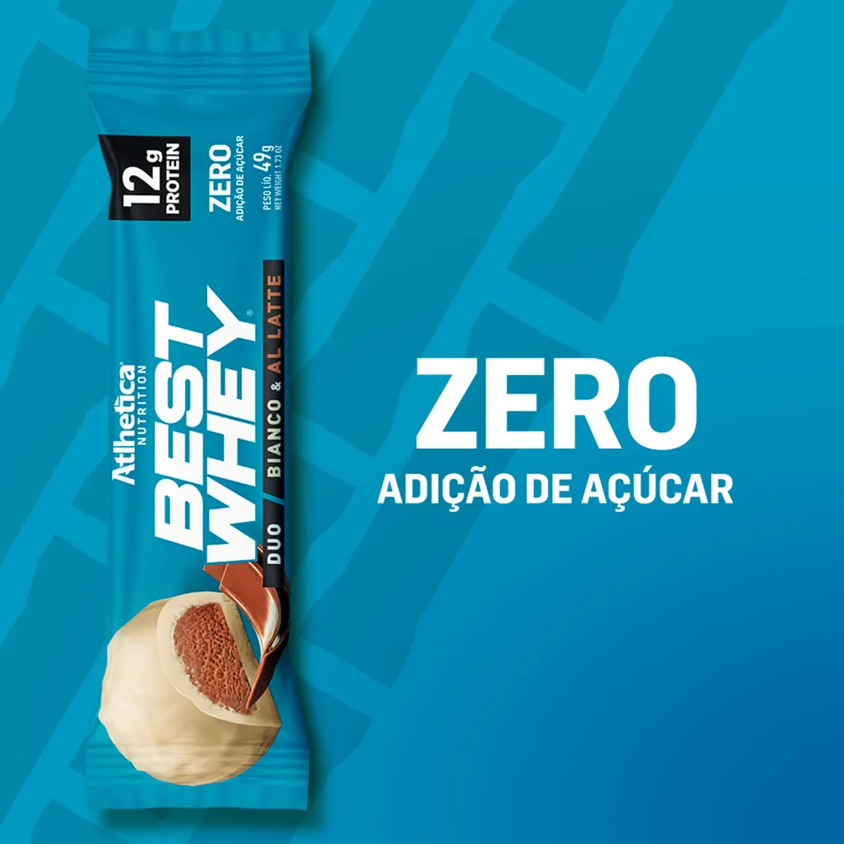 Barra de proteina Atlhetica Nutrition - Duo Blanco & Al Latte 12gr (12 unidades)