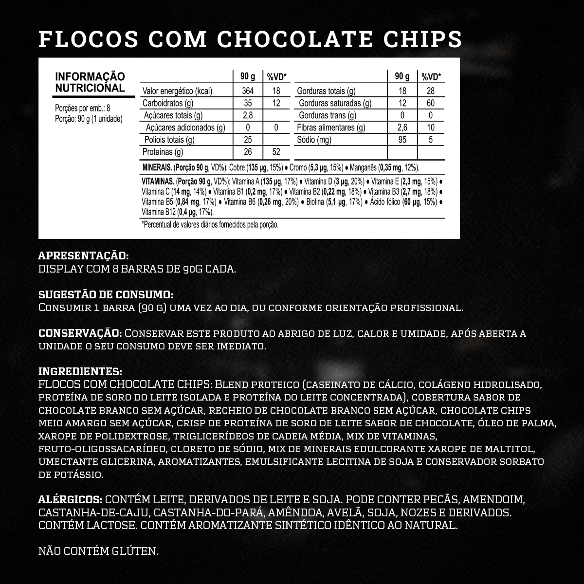 Barra de proteina Darkness - Helado Chocolate Chips (8 unidades)