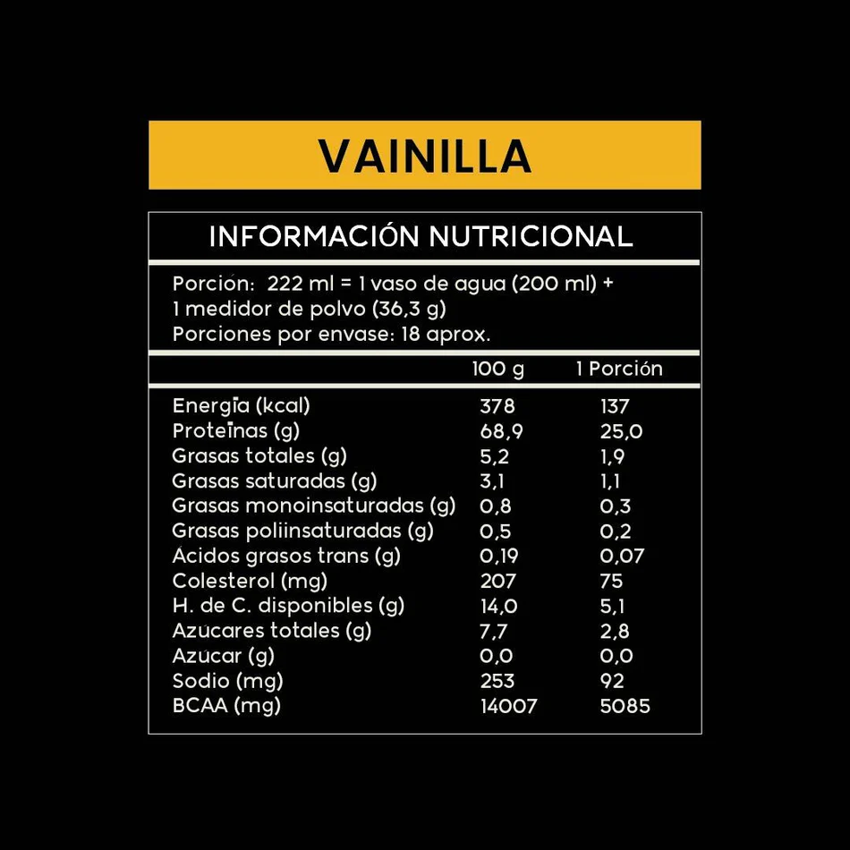 Proteina en polvo Whey Wild Protein - Vainilla 653 gr (18 servicios)