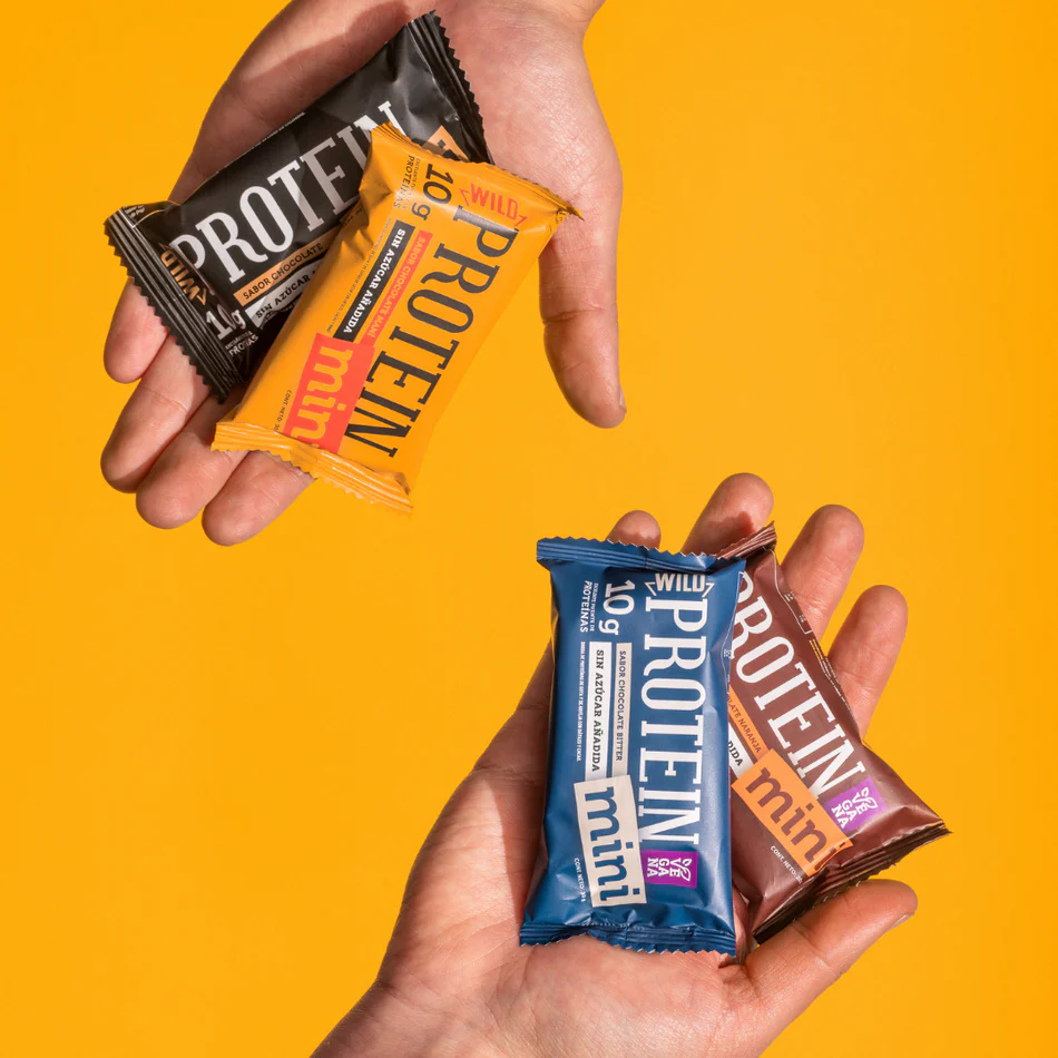 Barra de proteina Wild Protein - Mini Chocolate (24 unidades)