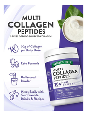 Colageno Multi Natures Truth - Collagen Complex Tipo I, II, III, V y X en Polvo (255 g)