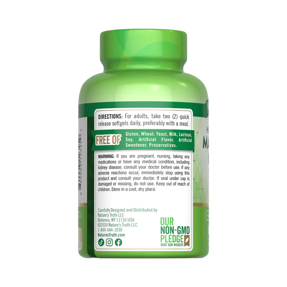 Citrato de Magnesio Natures Truth - Magnesium Citrate 250 mg (60 cápsulas)