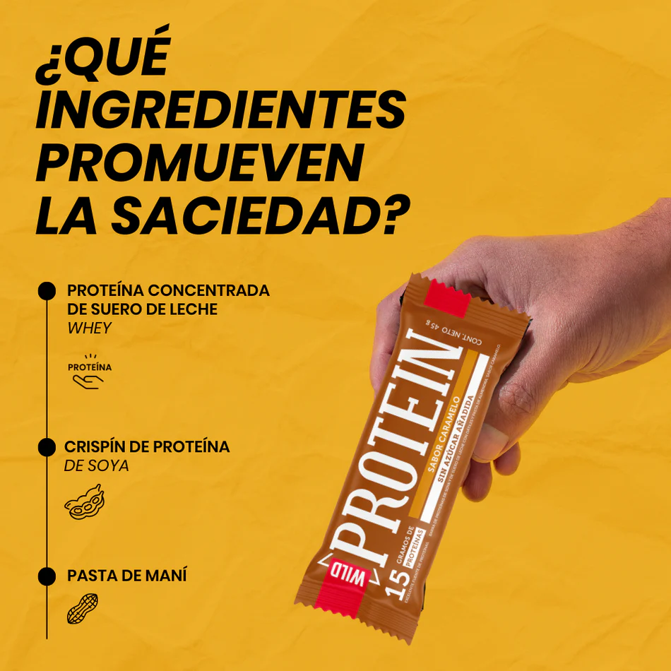 Barras de proteina Wild Protein - Caramelo (16 unidades)