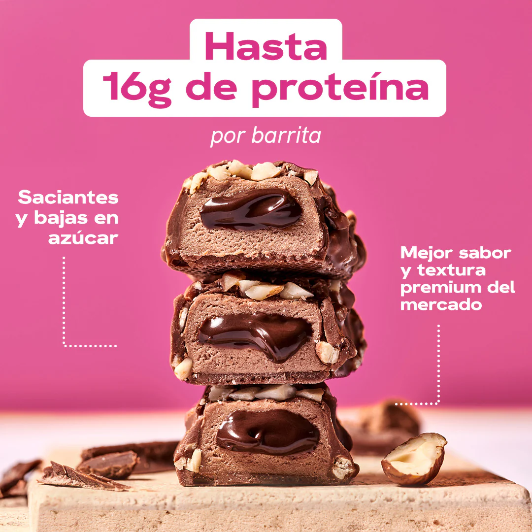 Barra de proteina Maxi Nutrition - Hazelnut Nougat (12 unidades)