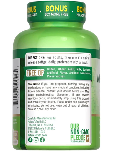 Magnesio Natures Truth - Magnesium 400 mg (72 cápsulas)