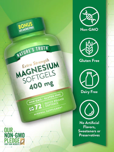 Magnesio Natures Truth - Magnesium 400 mg (72 cápsulas)