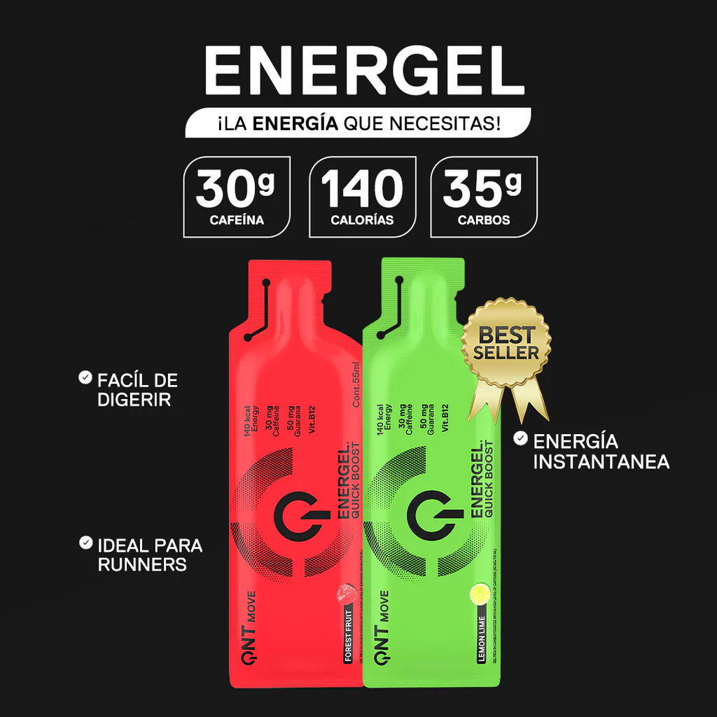 Gel Energético QNT Energel - Limon 25 unidades (55ml c/u)