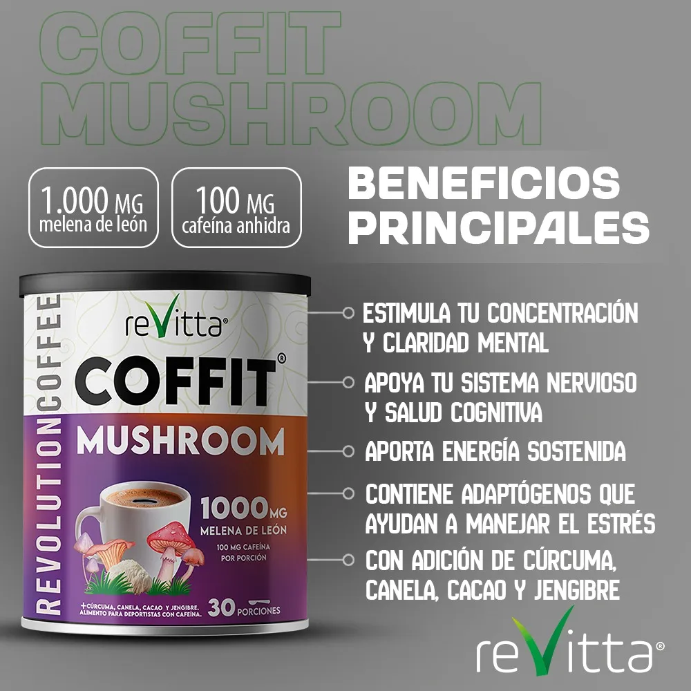 Cafe Revitta - Mushroom Coffit 300 gr (30 servicios)