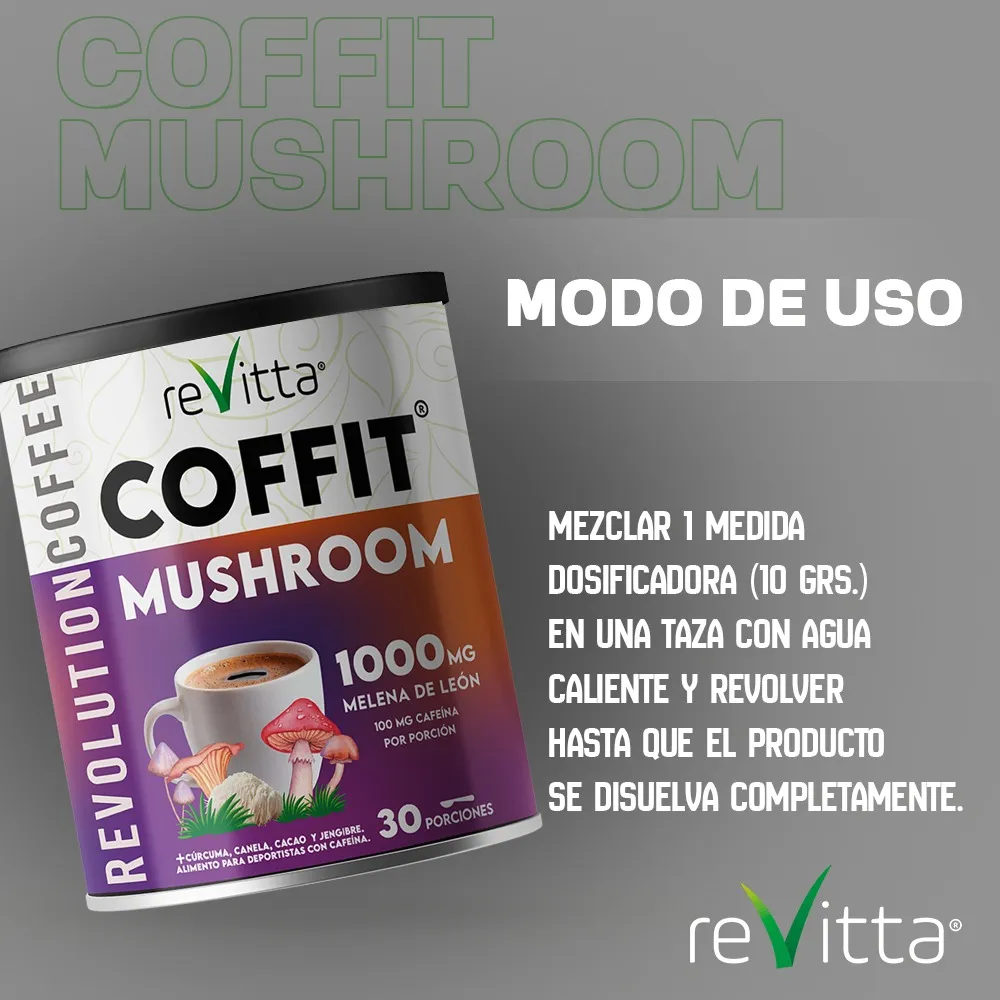 Cafe Revitta - Mushroom Coffit 300 gr (30 servicios)