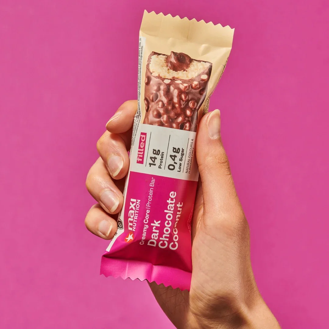 Barra de proteina Maxi Nutrition - Dark Chocolate Coconut (12 unidades)