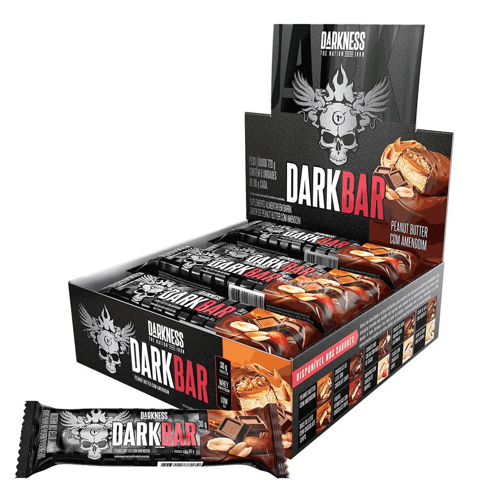Barra de proteina Darkness - Peanut Butter Almendras (8 unidades)