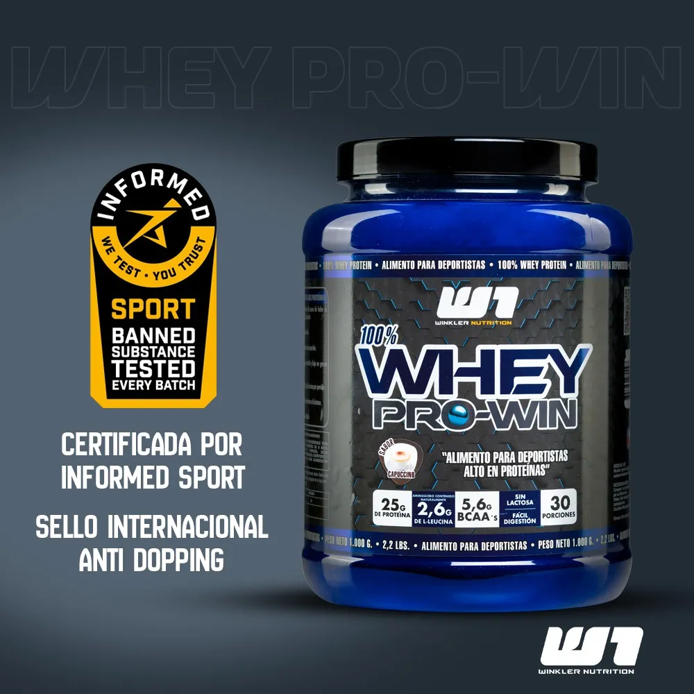 Proteina en polvo Whey Winkler Nutrition ProWin - Pie de limón 2kg (60 servicios)