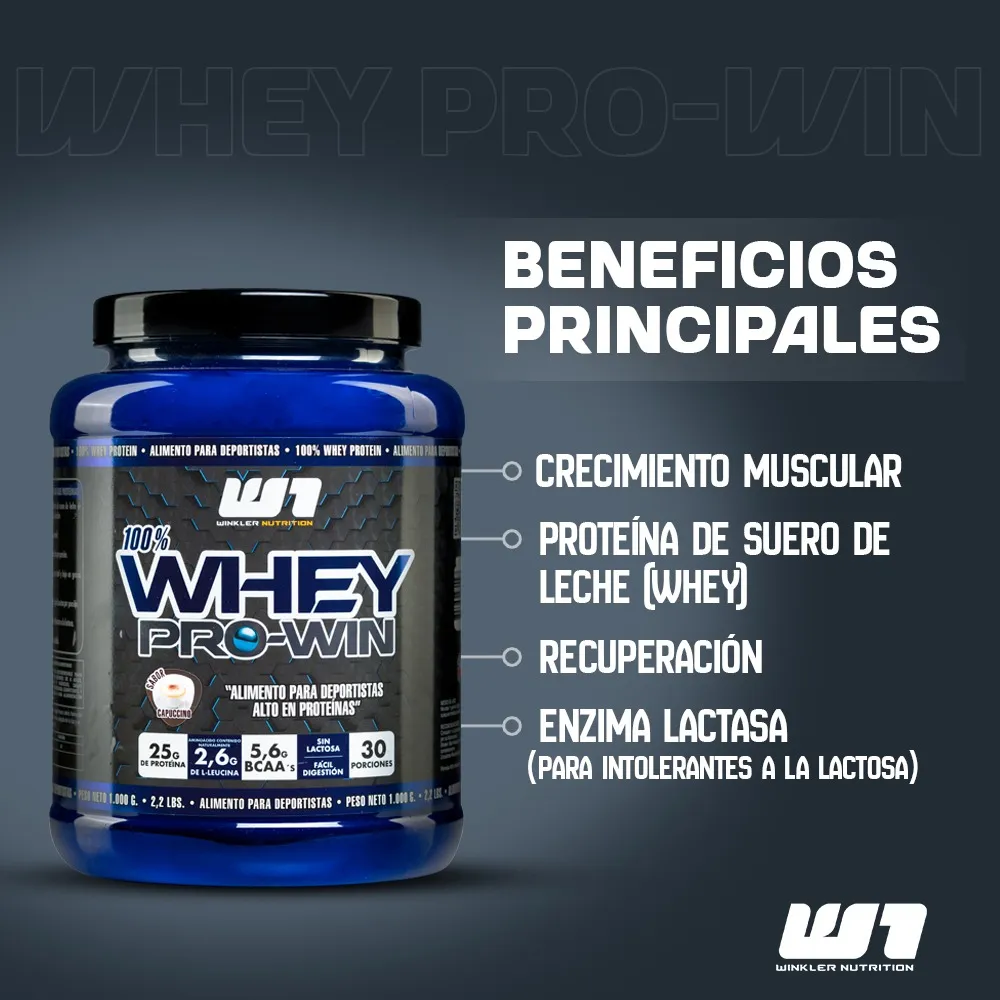 Proteina en polvo Whey Winkler Nutrition ProWin - Pie de limón 2kg (60 servicios)
