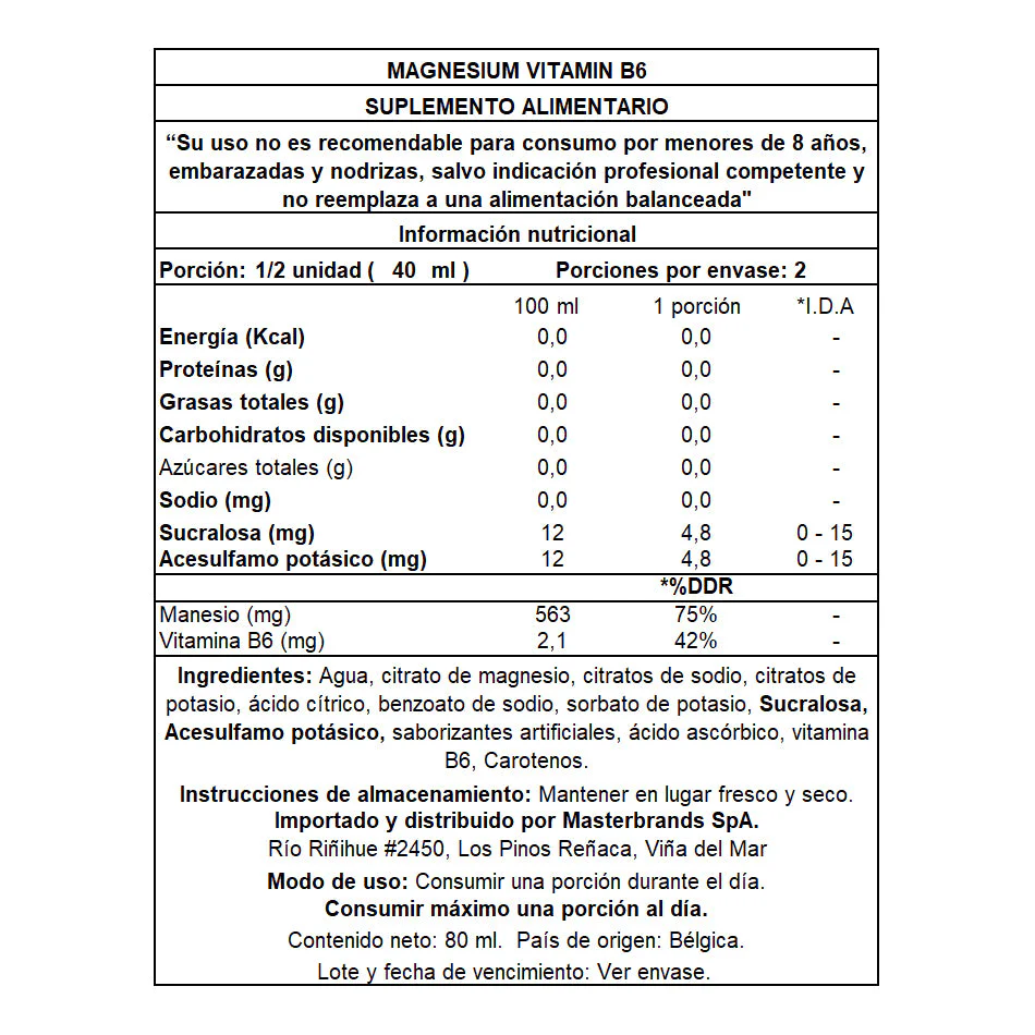 Shot de Magnesio + Vitamina B6 QNT - 12 unidades (24 servicios)