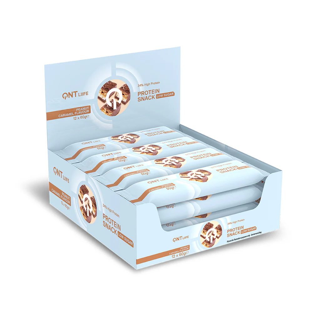 Barra de proteina QNT - Protein Snack Peanut Caramel (12 unidades)