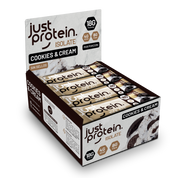 Barra de proteina Just Protein - Cookies & Cream (12 unidades)