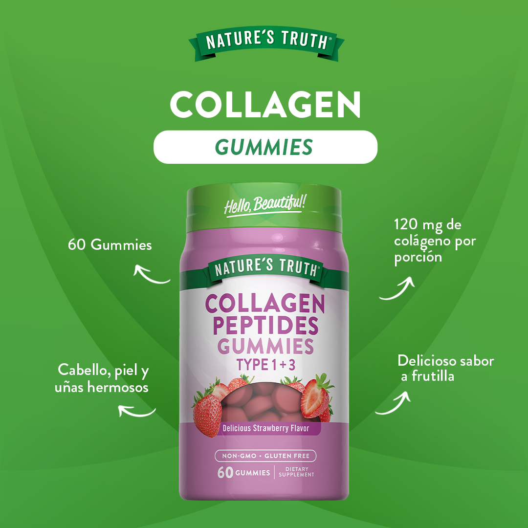 Gomitas de Colageno Natures Truth - Tipo I & III Beauty Collagen (60 unidades)