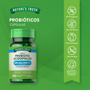 Probioticos Acidophilus Natures Truth - Lactobacillus acidophilus (100 cápsulas)