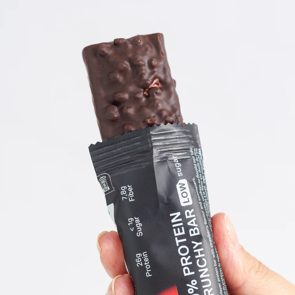 Barra de proteína QNT - Crunchy Creamy Strawberry (12 unidades)