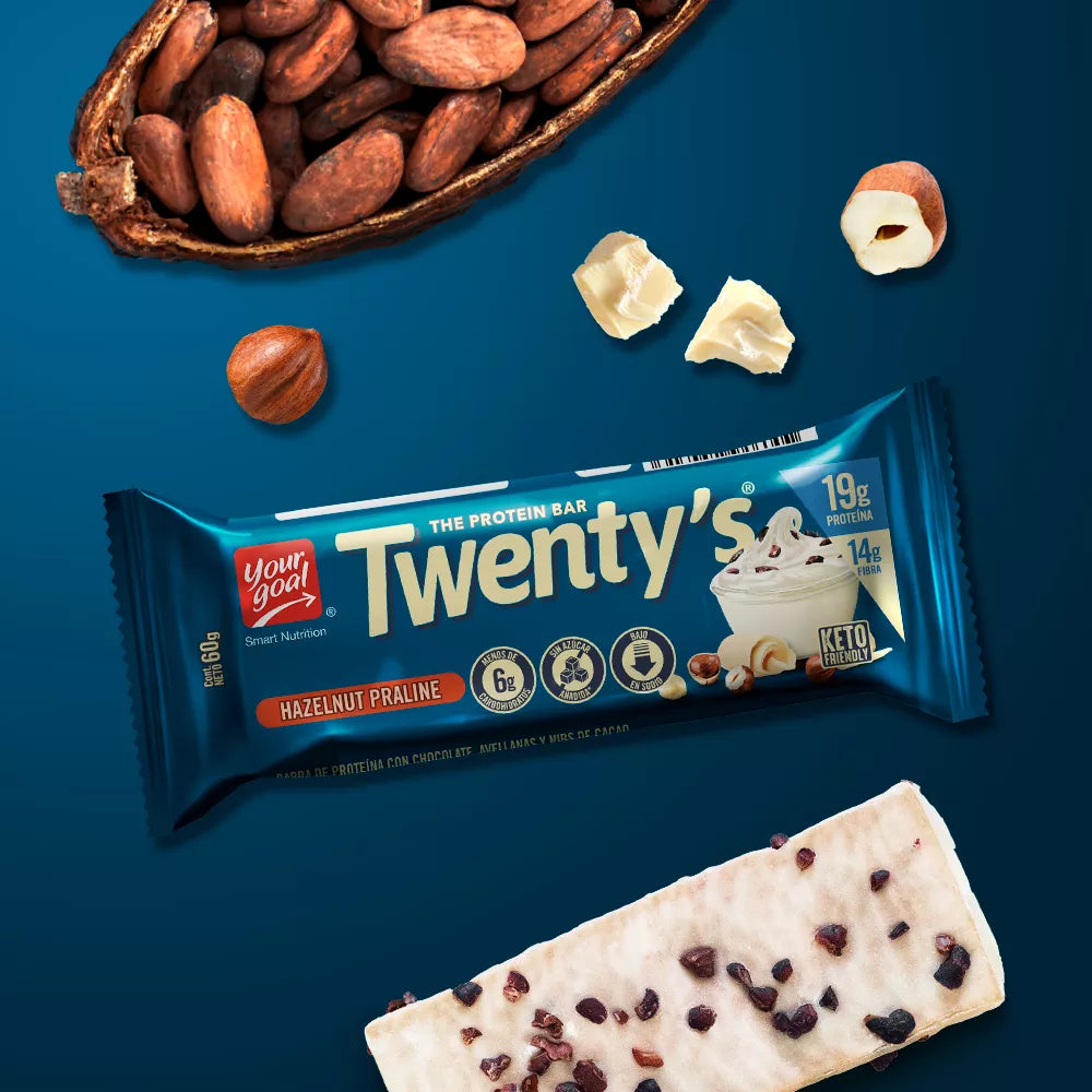 Barra de proteina Yourgoal - Twenty Hazelnut Praline (12 unidades)