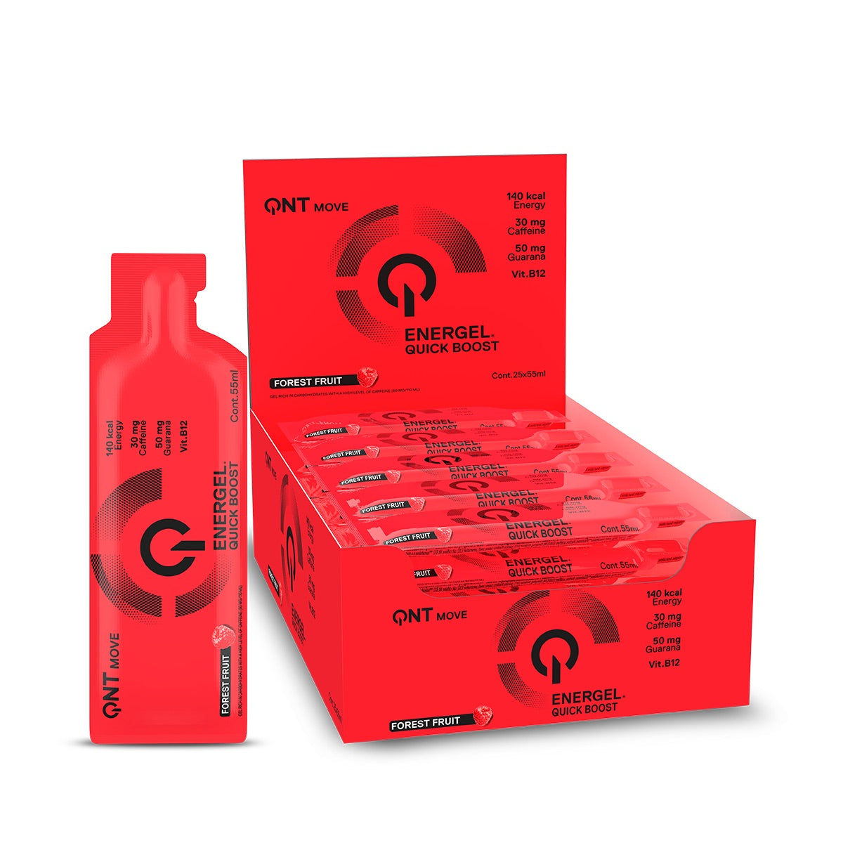 Gel Energetico QNT Energel - Fruta 25 unidades (55ml c/u)