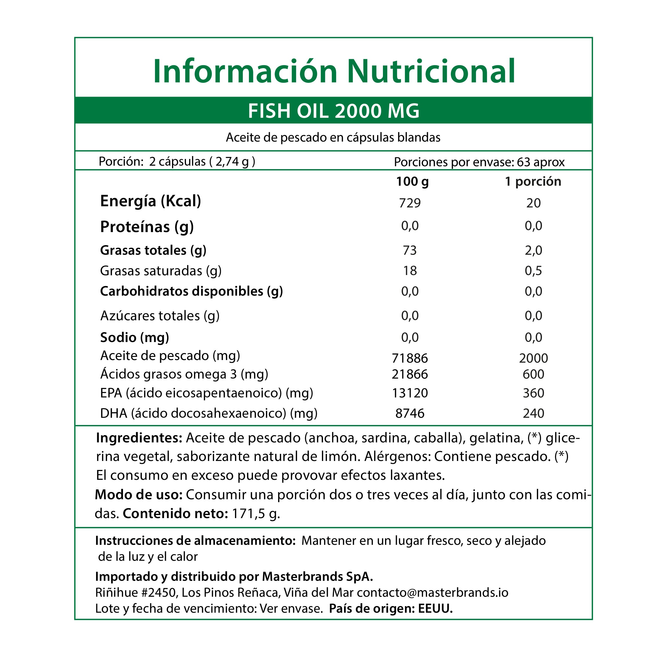 Omega 3 Natures Truth - Fish Oil 2000 mg con esencia de limón (125 cápsulas)