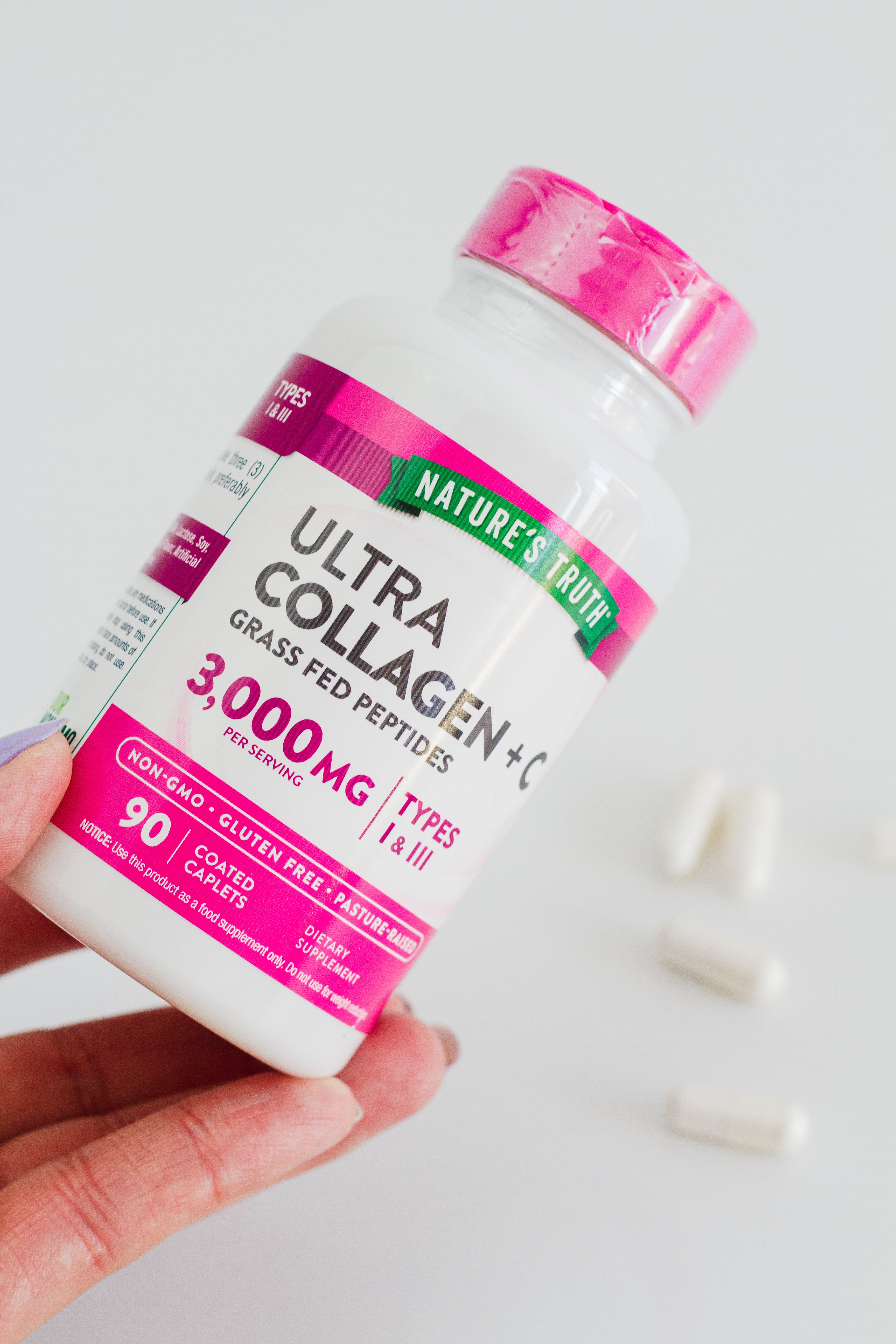 Colageno Hidrolizado Natures Truth - Ultra Collagen Tipo I & III con Vitamina C (90 cápsulas)