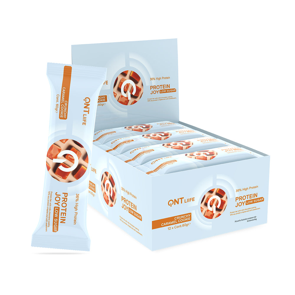 Barra de proteina QNT - Joy Caramel Crunchy (12 unidades)