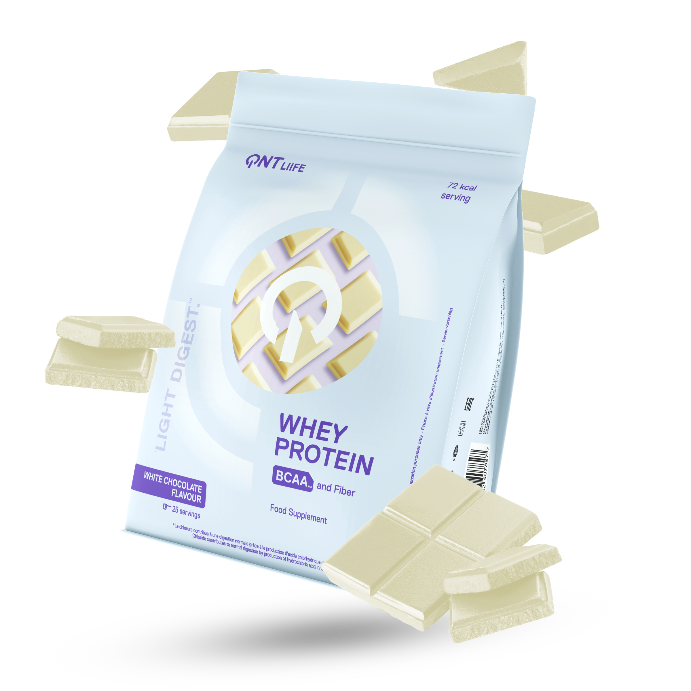Proteina en polvo QNT - Whey Protein Chocolate Blanco 500 gr
