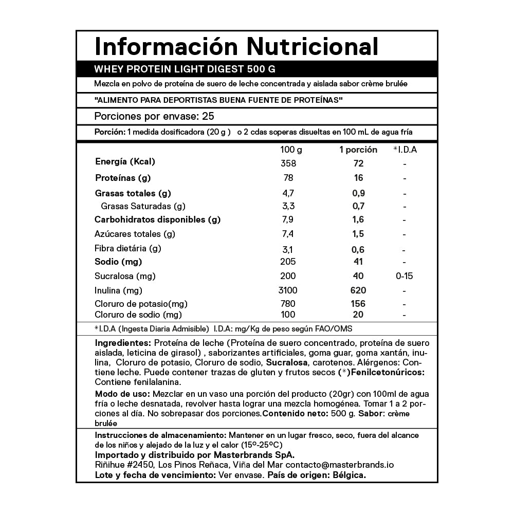 Proteina en polvo QNT - Whey Protein Creme Brulee 500 gr