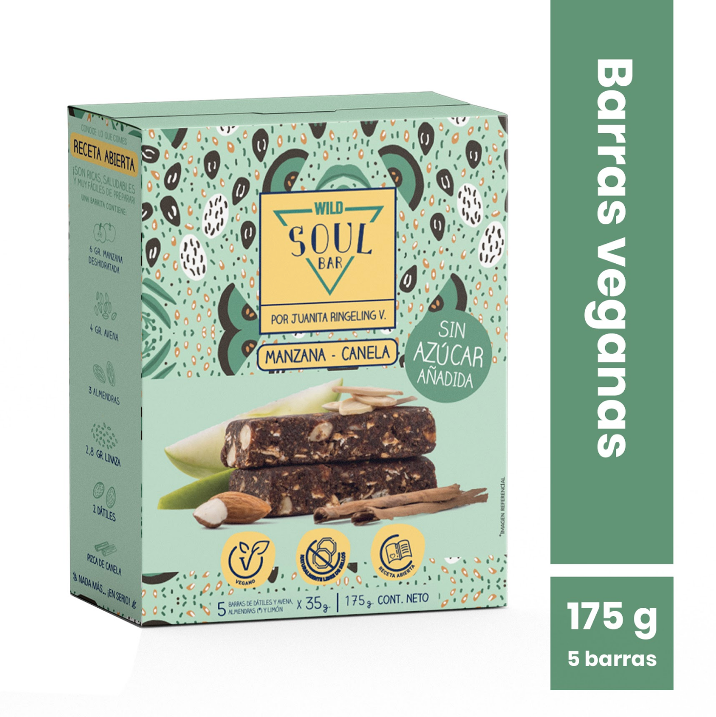 Barra de cereal Wild Soul bar - Manzana Canela (5 unidades)