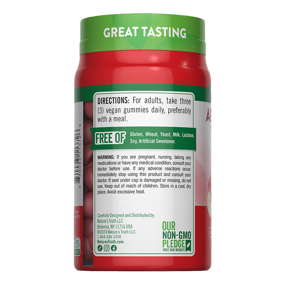 Gomitas de Vinagre de manzana Natures Truth - Apple Cider Vinegar (75 unidades)