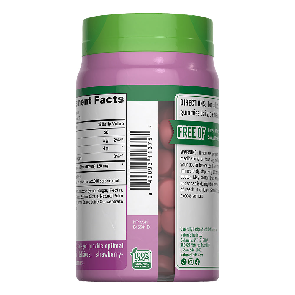 Gomitas de Colageno Natures Truth - Tipo I & III Beauty Collagen (60 unidades)