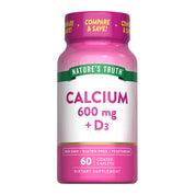 Calcio Natures Truth - Calcium 600 mg con Vitamina D3 (60 cápsulas)