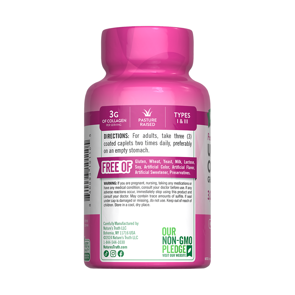 Colageno Hidrolizado Natures Truth - Ultra Collagen Tipo I & III con Vitamina C (90 cápsulas)