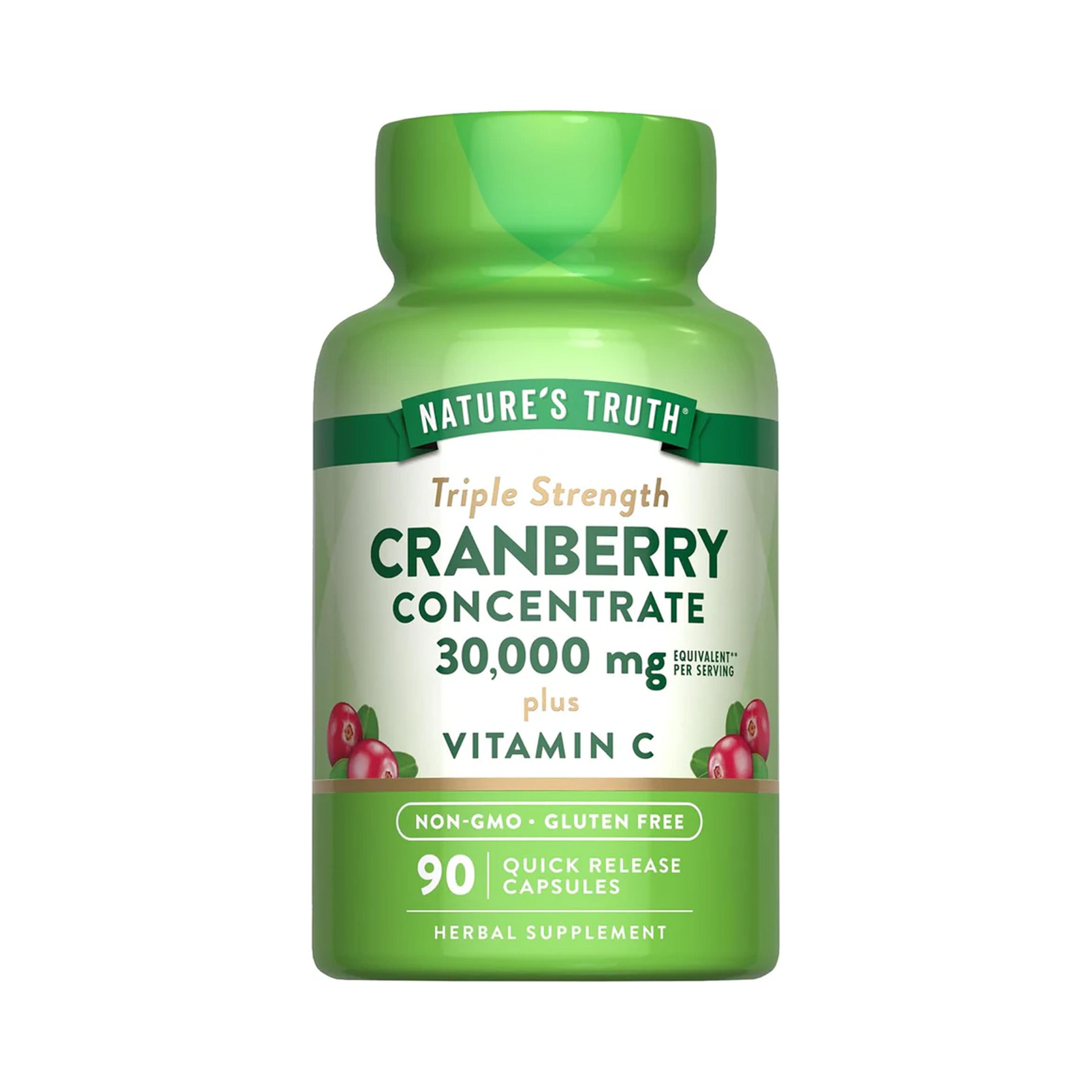 Cranberry Concentrado Natures Truth - Cranberrys con Vitamina C (90 cápsulas)
