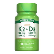 Vitamina Ultra K2 + D3 Natures Truth - (50 cápsulas)