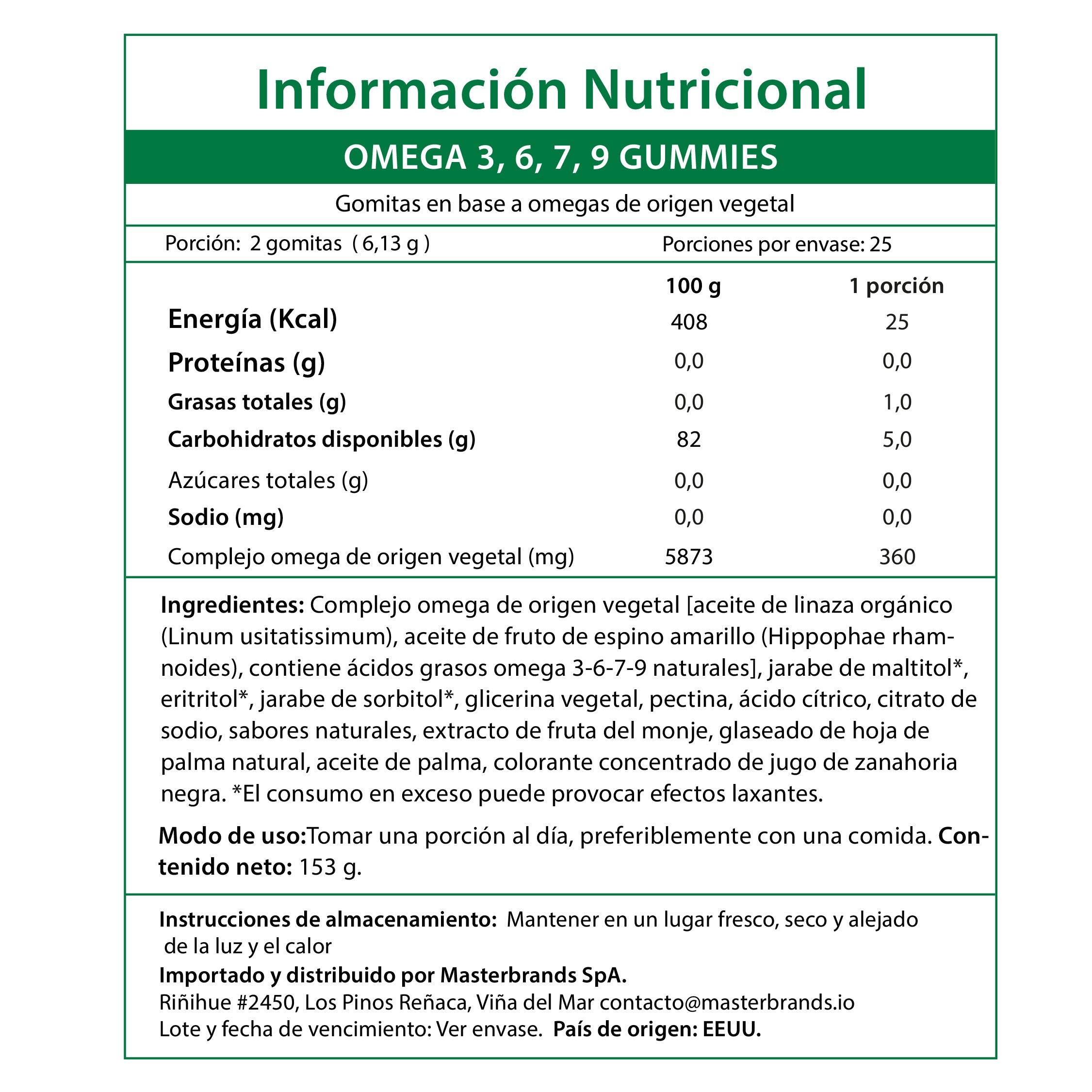 Gomitas de Omega 3-6-7-9 Natures Truth - Vegan Gummies (50 unidades)