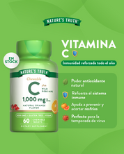 Vitamina C Natures Truth - Vitamina C 1000 mg con Wild Rose Hips (100 comprimidos)