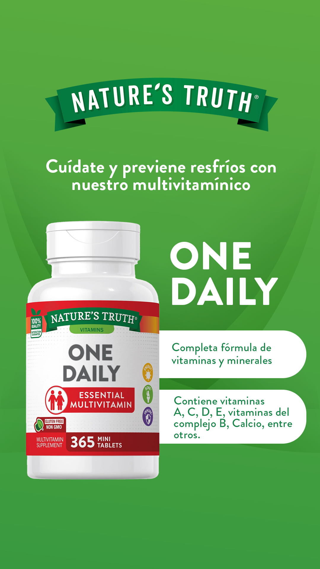Multivitamínico Natures Truth - One Daily (100 cápsulas)