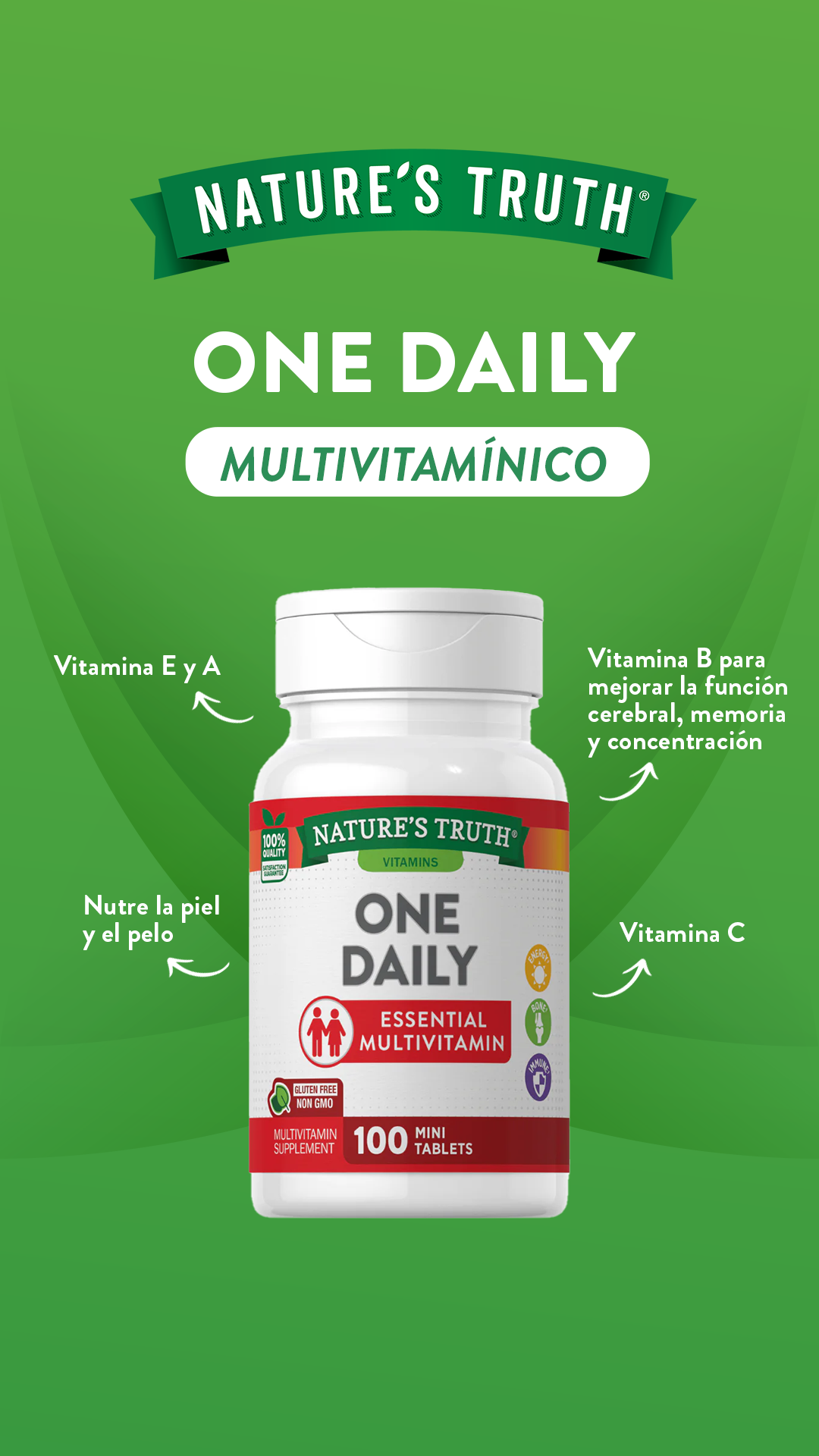 Multivitamínico Natures Truth - One Daily (100 cápsulas)