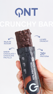 Barra de proteina QNT - Crunchy Chocolate Flavour (12 unidades)