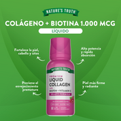 Colageno Natures Truth - Colágeno Líquido + Biotina + Vitamina C 237ml
