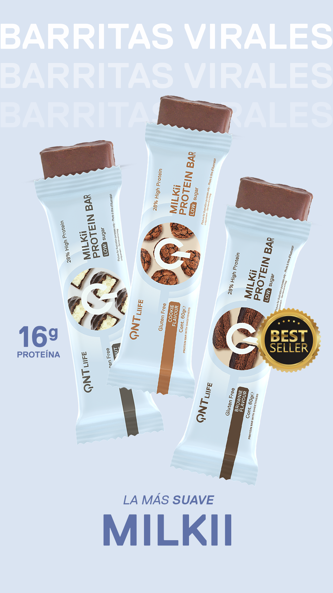 Barra de proteina QNT - Milkii Coconut Flakes (12 unidades)