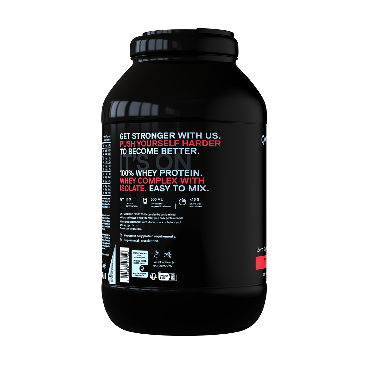 Proteina en polvo QNT Metapure Prime Whey Protein - Frutilla 2kg (66 servicios)