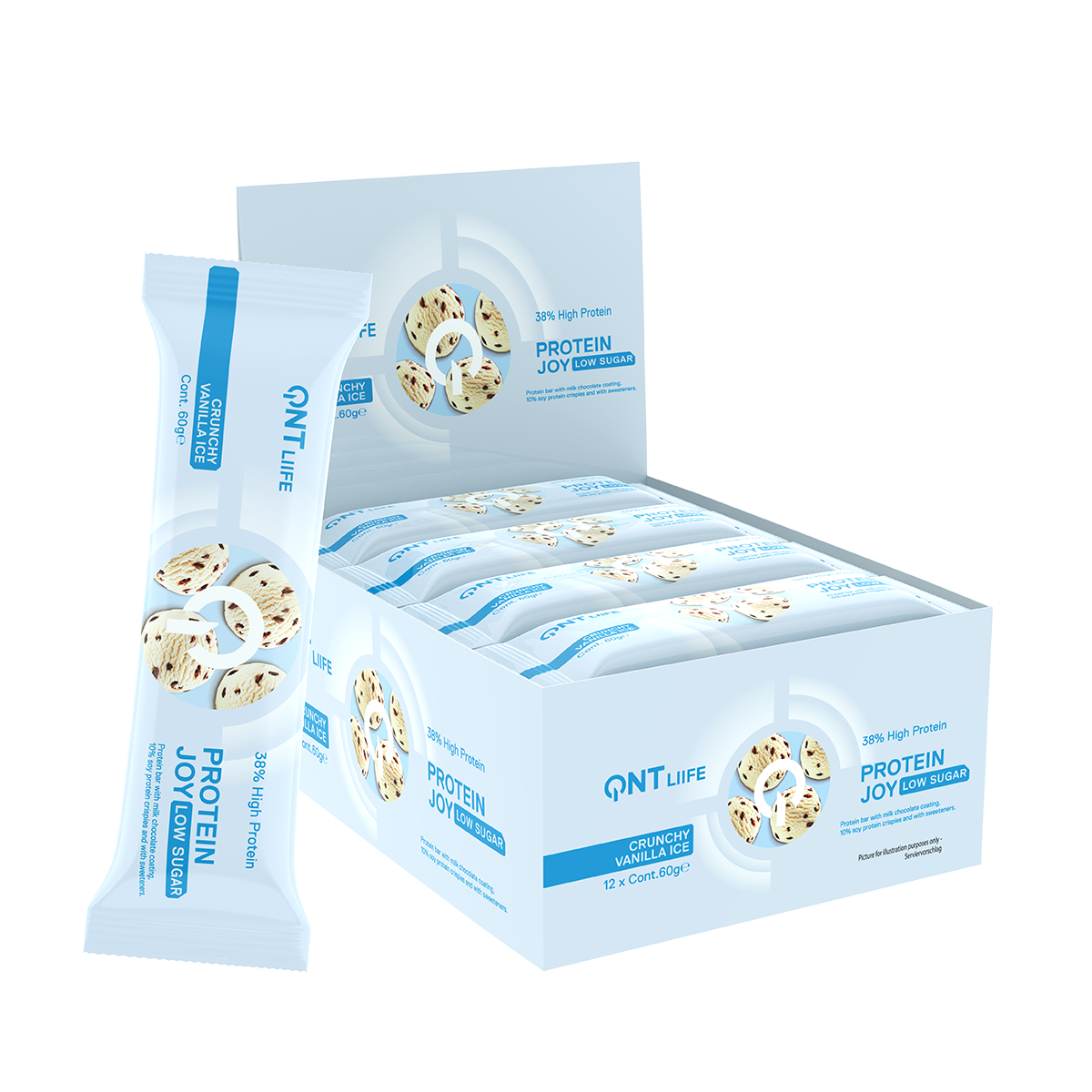 Barras de proteina QNT - Joy Vainilla Ice (12 unidades)