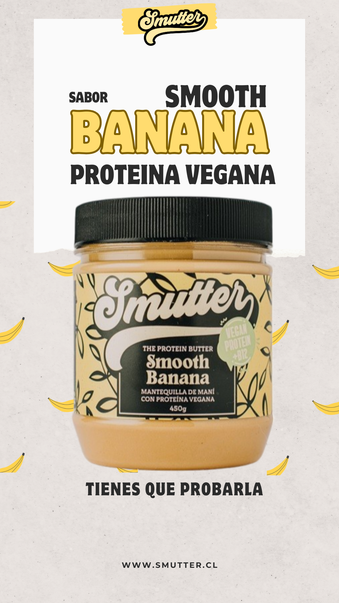 Mantequilla de mani Smutter - Smooth Banana 450gr