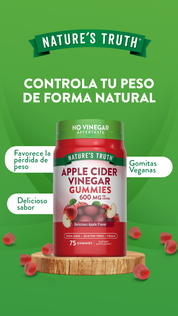 Gomitas de Vinagre de manzana Natures Truth - Apple Cider Vinegar (75 unidades)