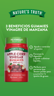 Gomitas de Vinagre de manzana Natures Truth - Apple Cider Vinegar (75 unidades)